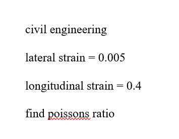 civil engineering lateral strain = 0 . 0 0 5