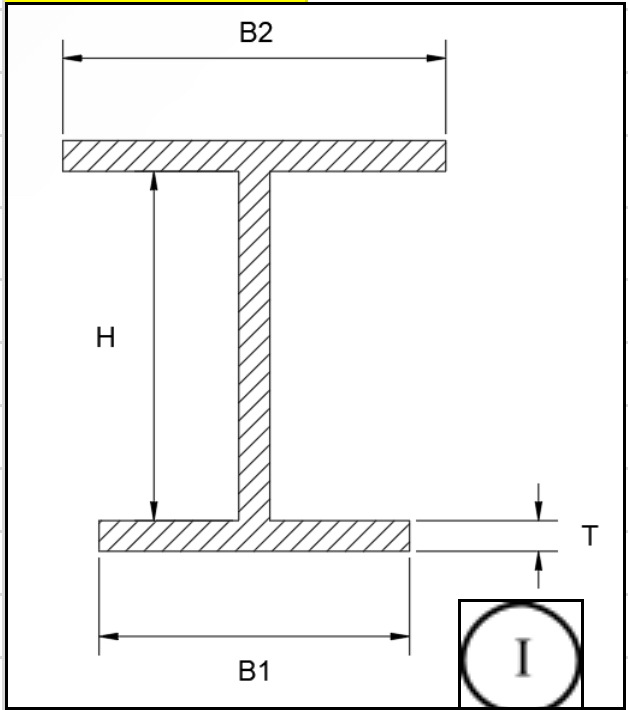 B 1 : 4 0 0 mm B 2 : 5 0 0 mm H: 7 0 0 mm T: 4 0