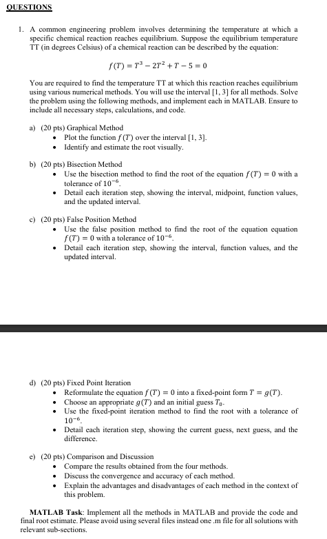OUESTIONS A common engineering problem involves