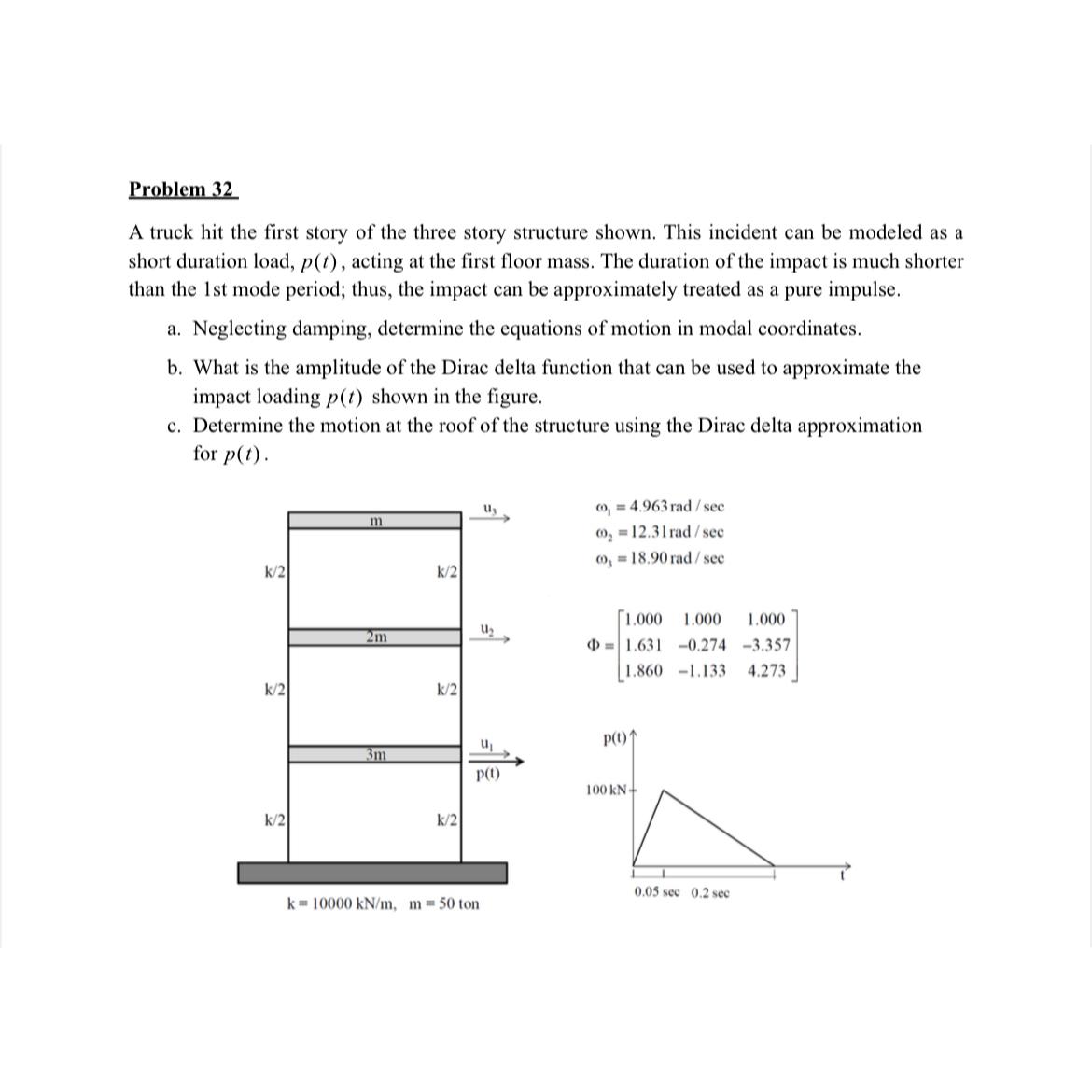 Problem 3 2 A truck hit the first story of the