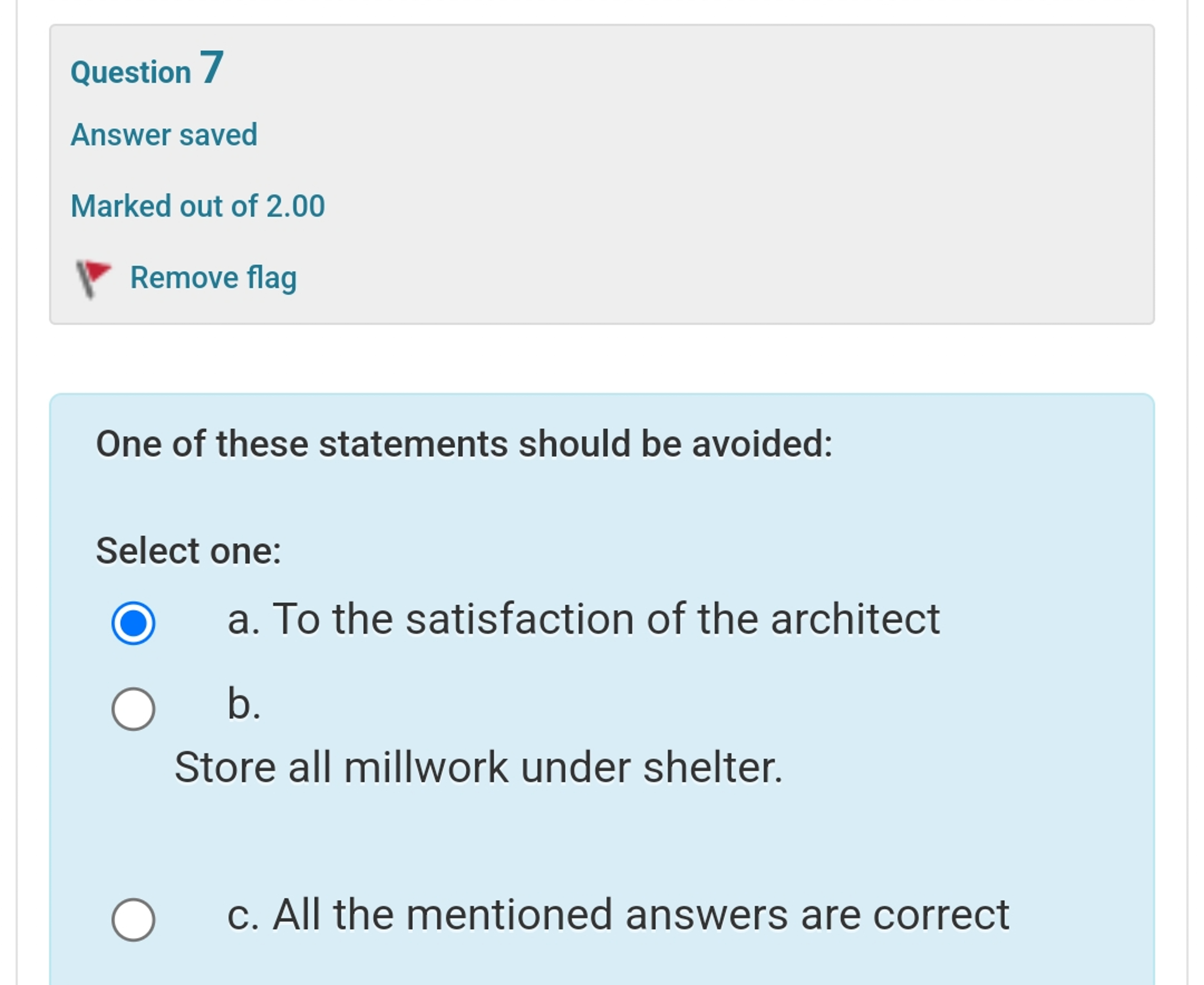 One of these statements should be avoided: Select