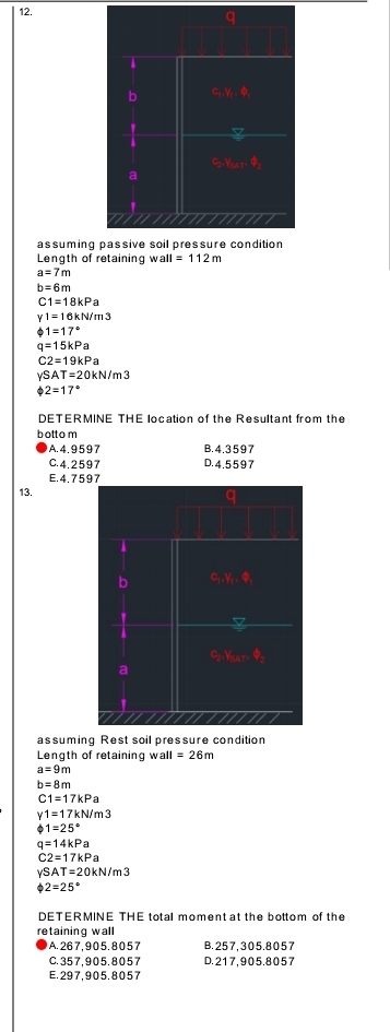 as suming pas sive soil pressure condition Length