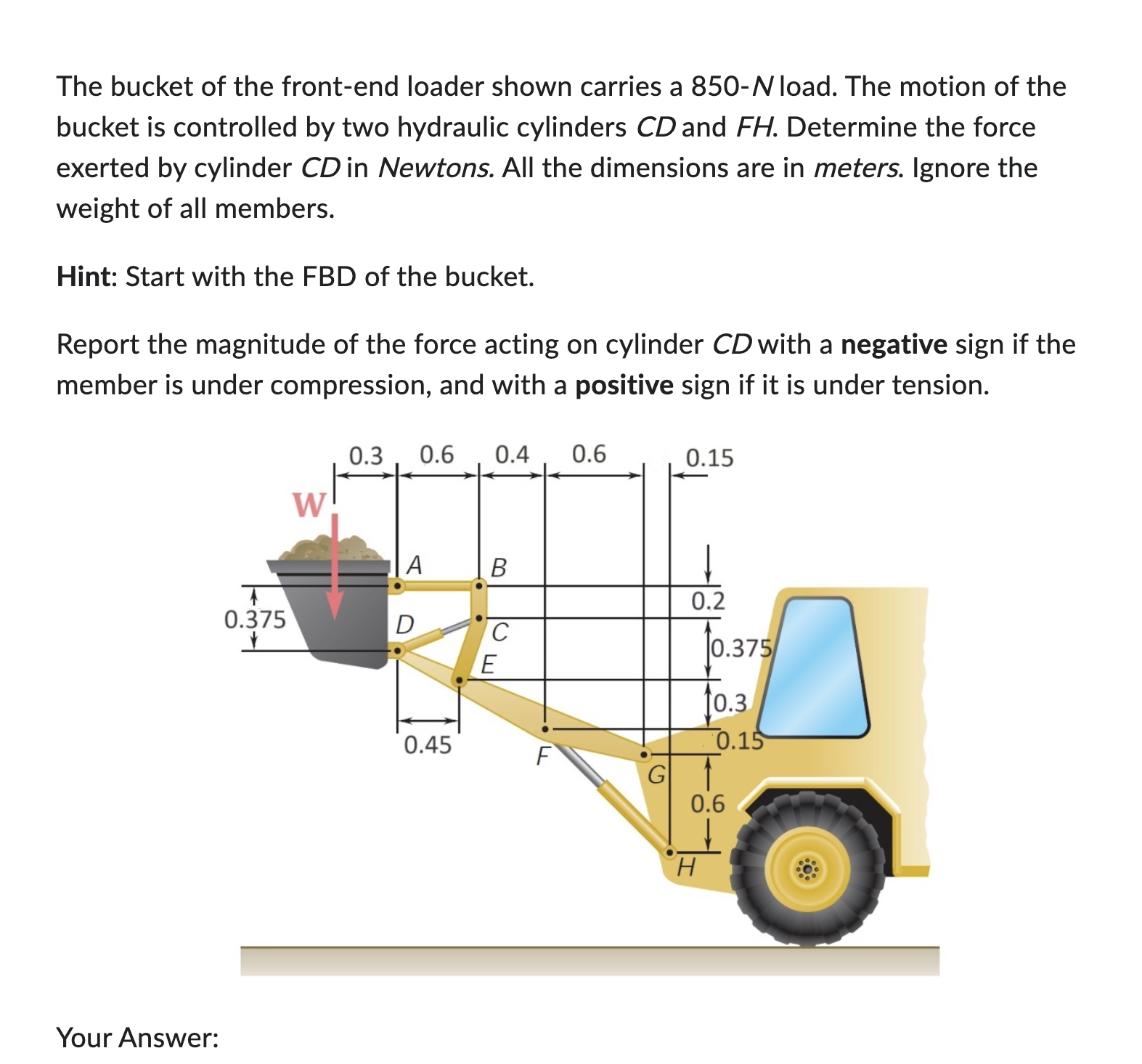 The bucket of the front - end loader shown