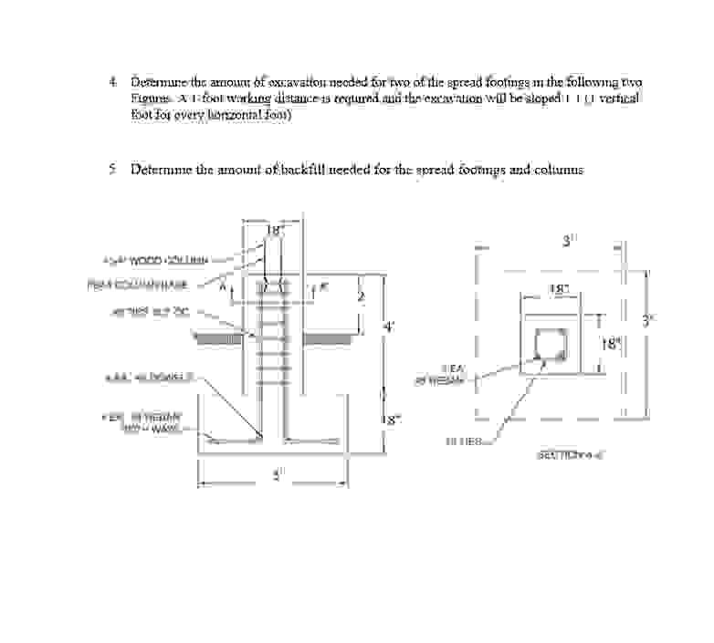 4 . Determine the amount of excavation needed for