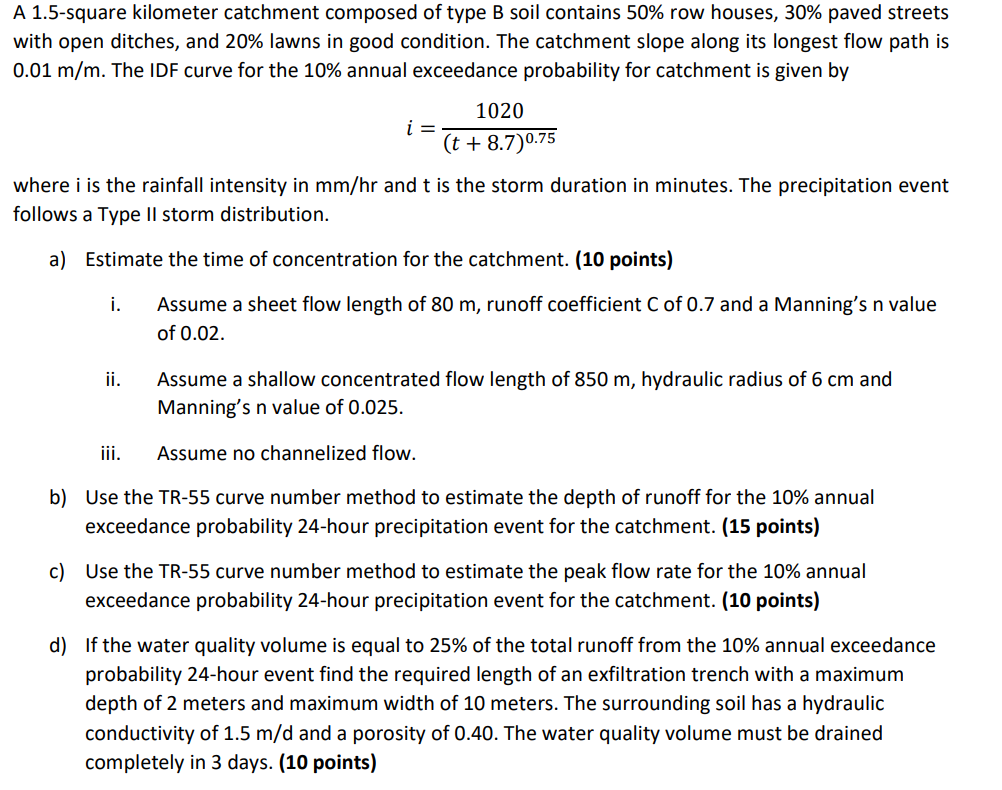 A 1 . 5 - square kilometer catchment composed of
