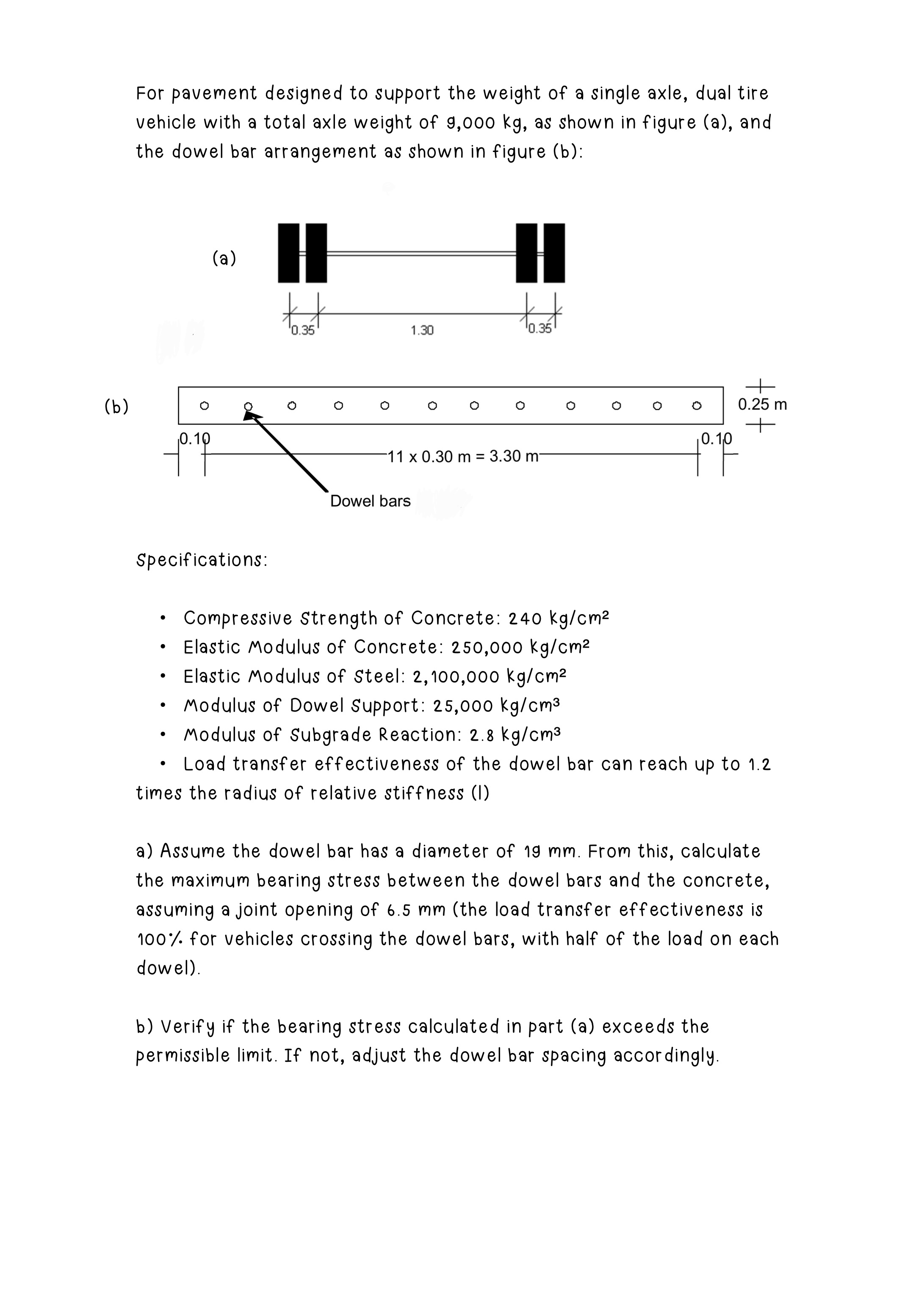 For pavement designed to support the weight of a