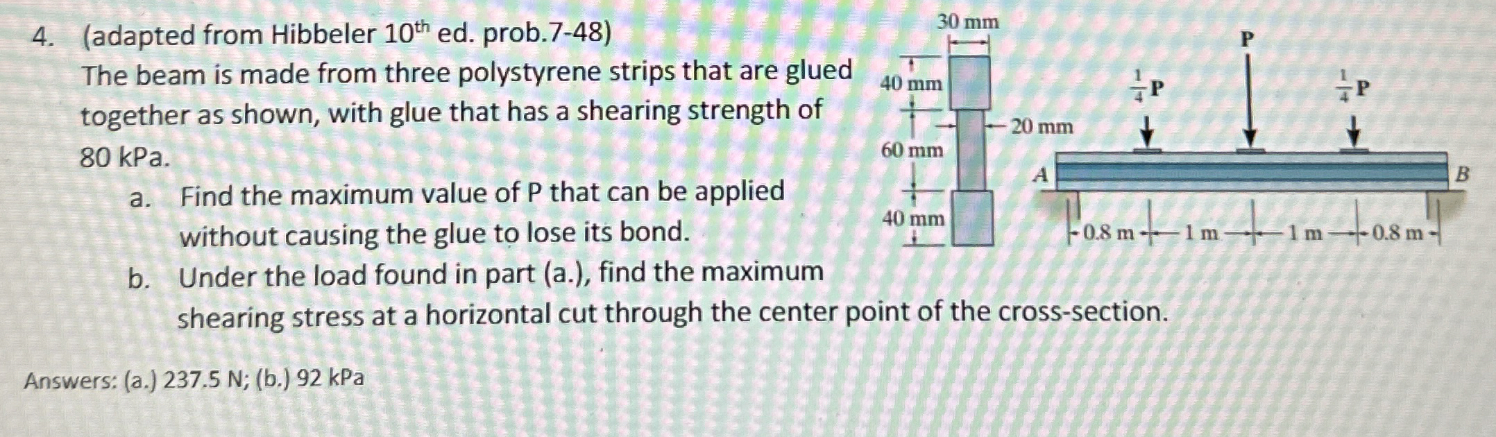 ( adapted from Hibbeler 1 0 t h ed . prob . 7 - 4