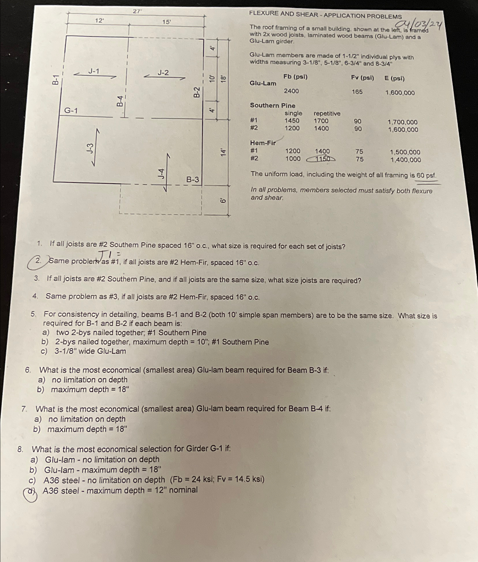 Question number 2 . and 8 d .