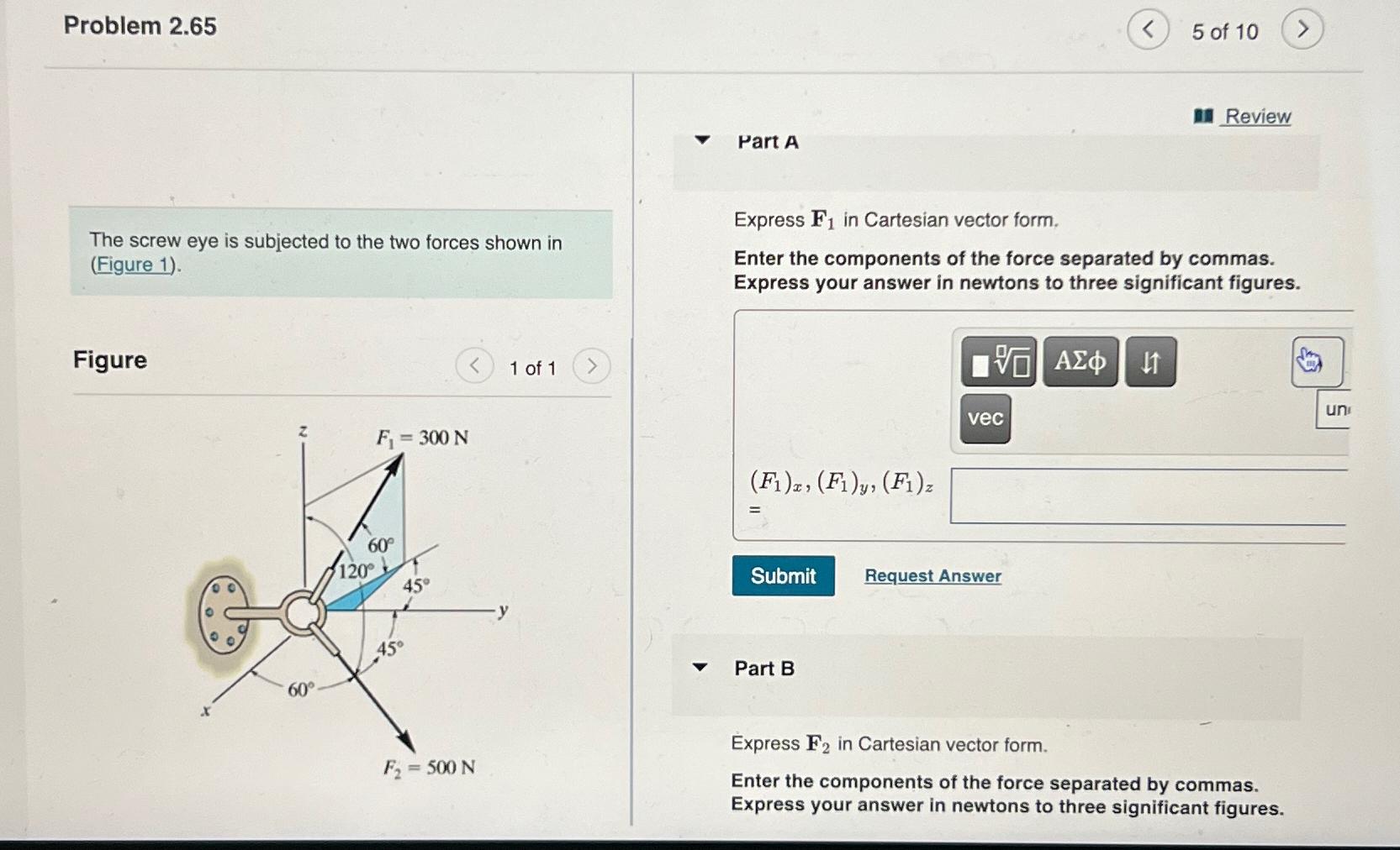 Problem 2 . 6 5 5 of 1 0 The screw eye is