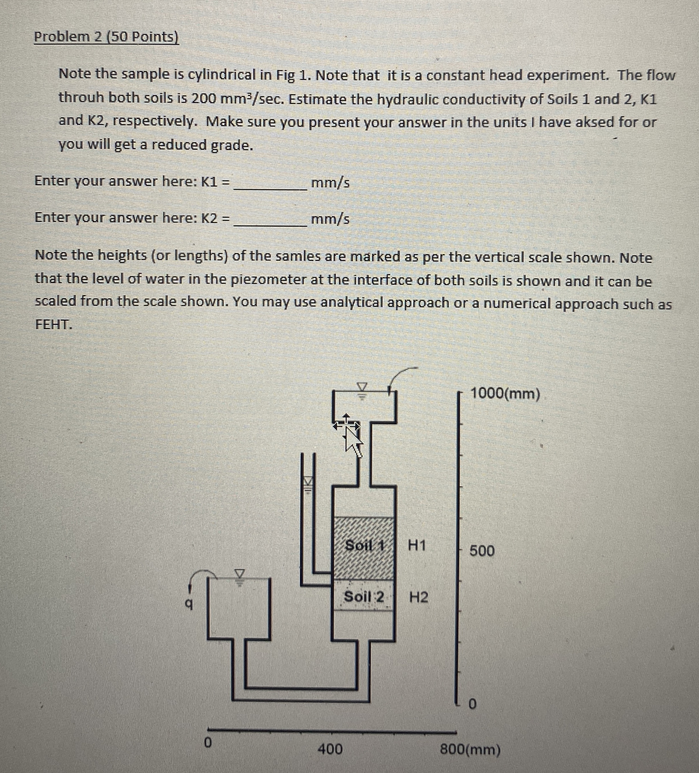 question shown in photograph