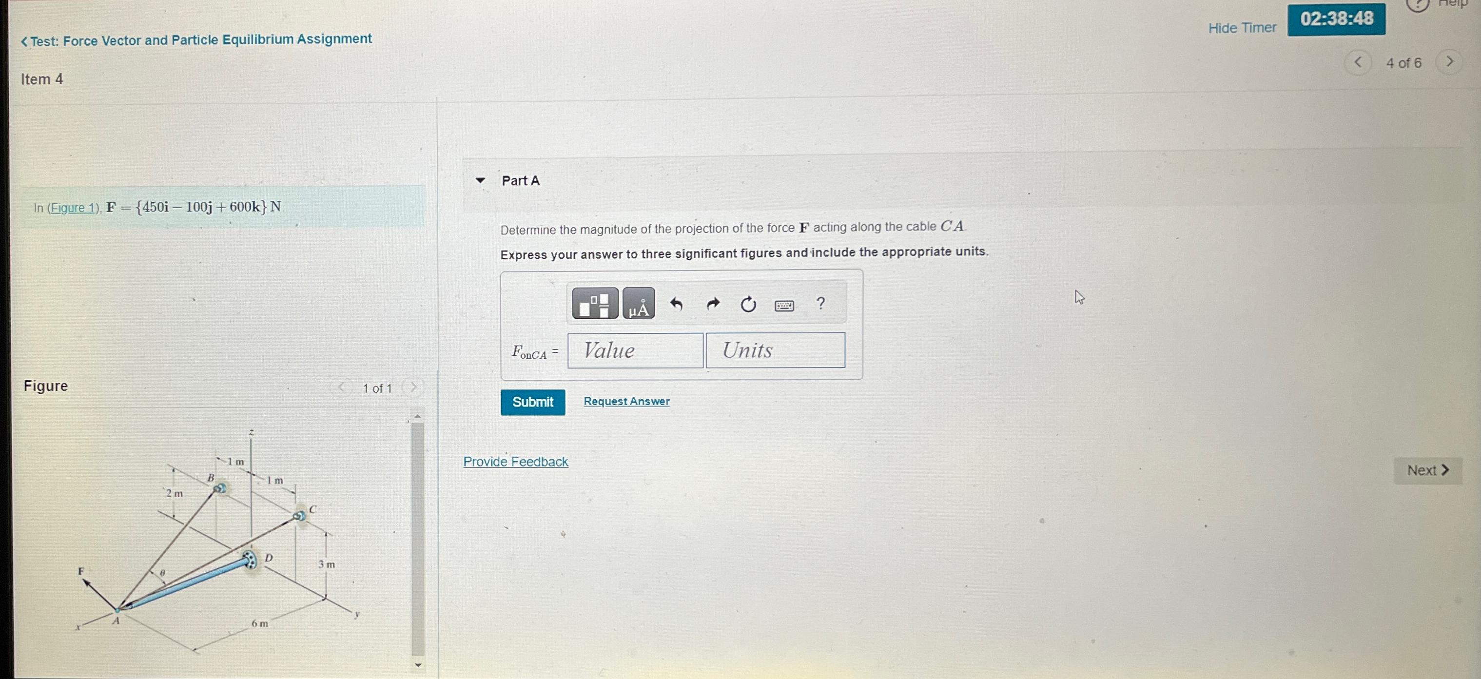 < Test: Force Vector and Particle Equilibrium