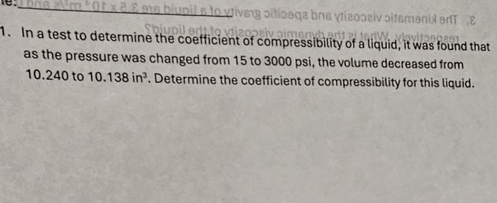 In a test to determine the coefficient of