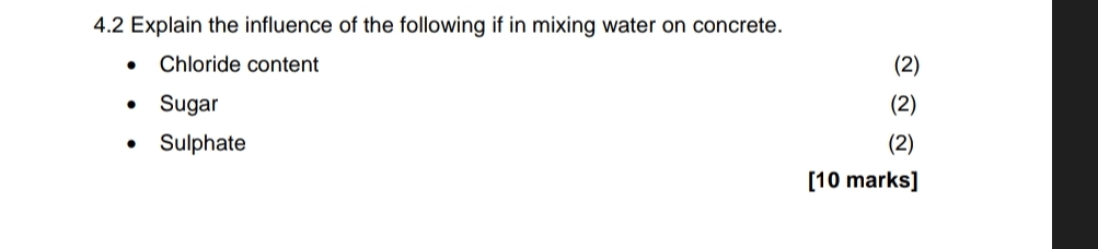 4 . 2 Explain the influence of the following if