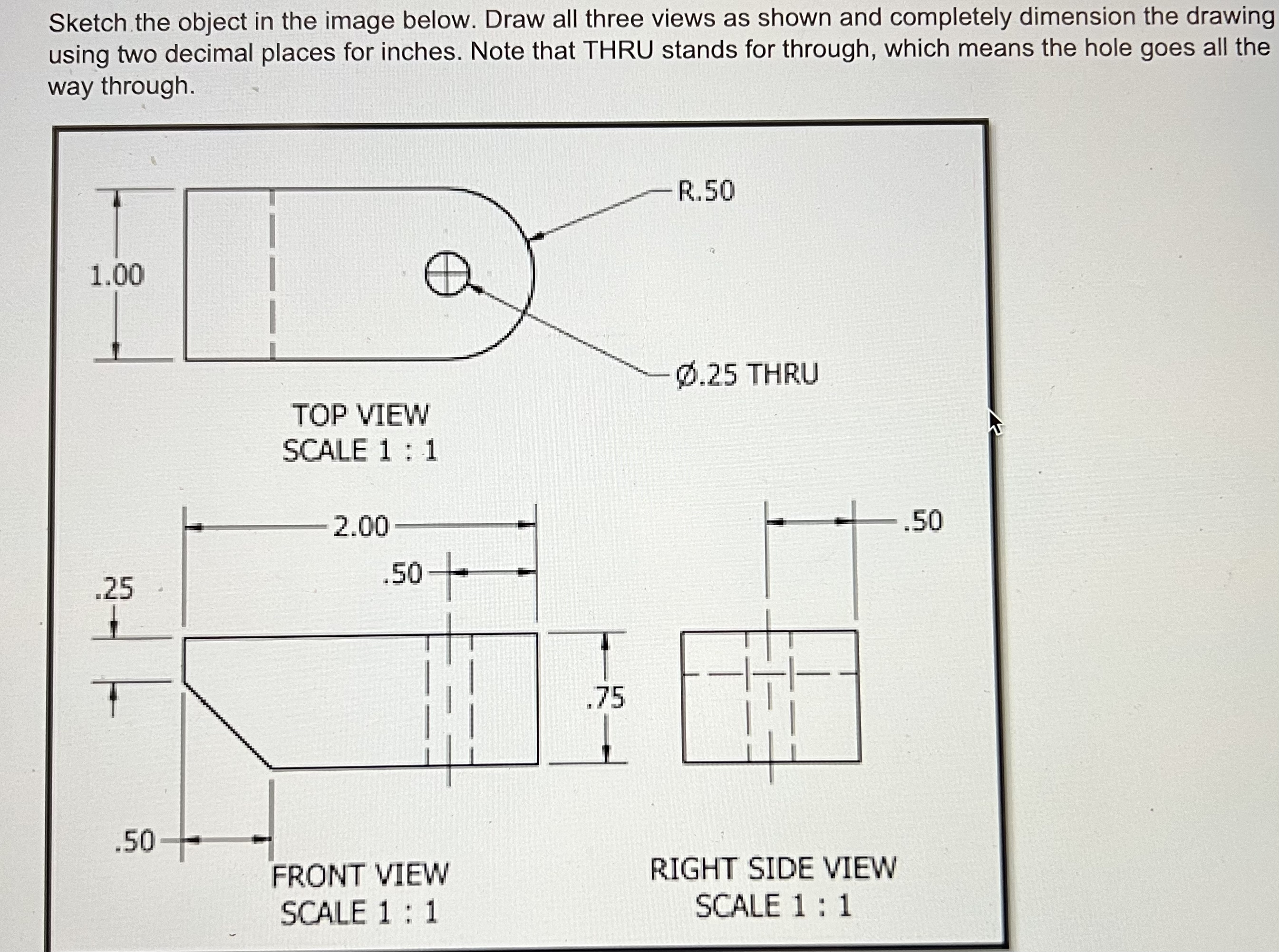 Sketch the object in the image below. Draw all
