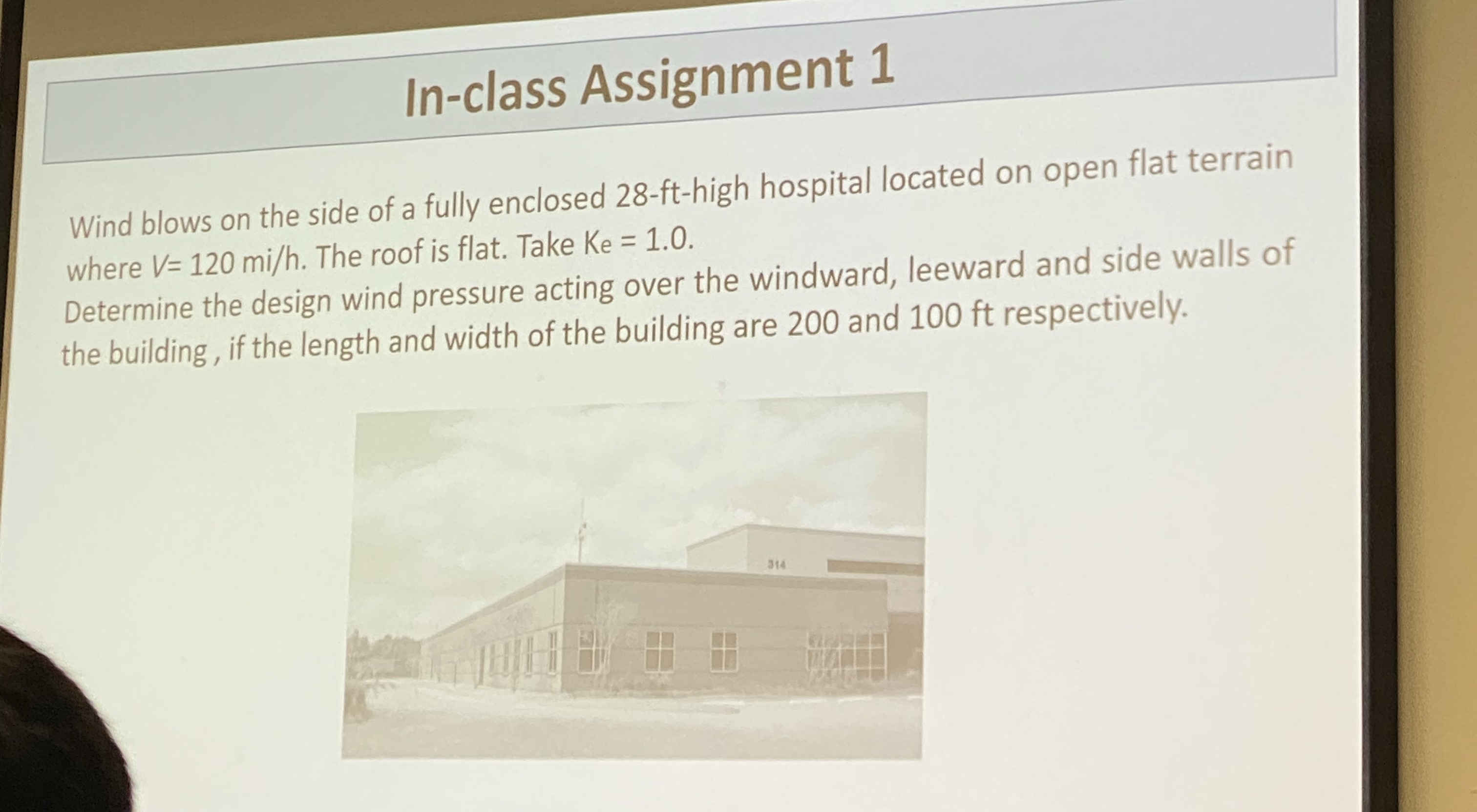 In - class Assignment 1 Wind blows on the side of