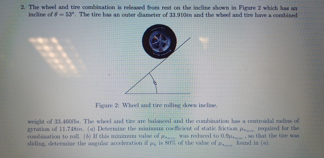 The wheel and tire combination is released from