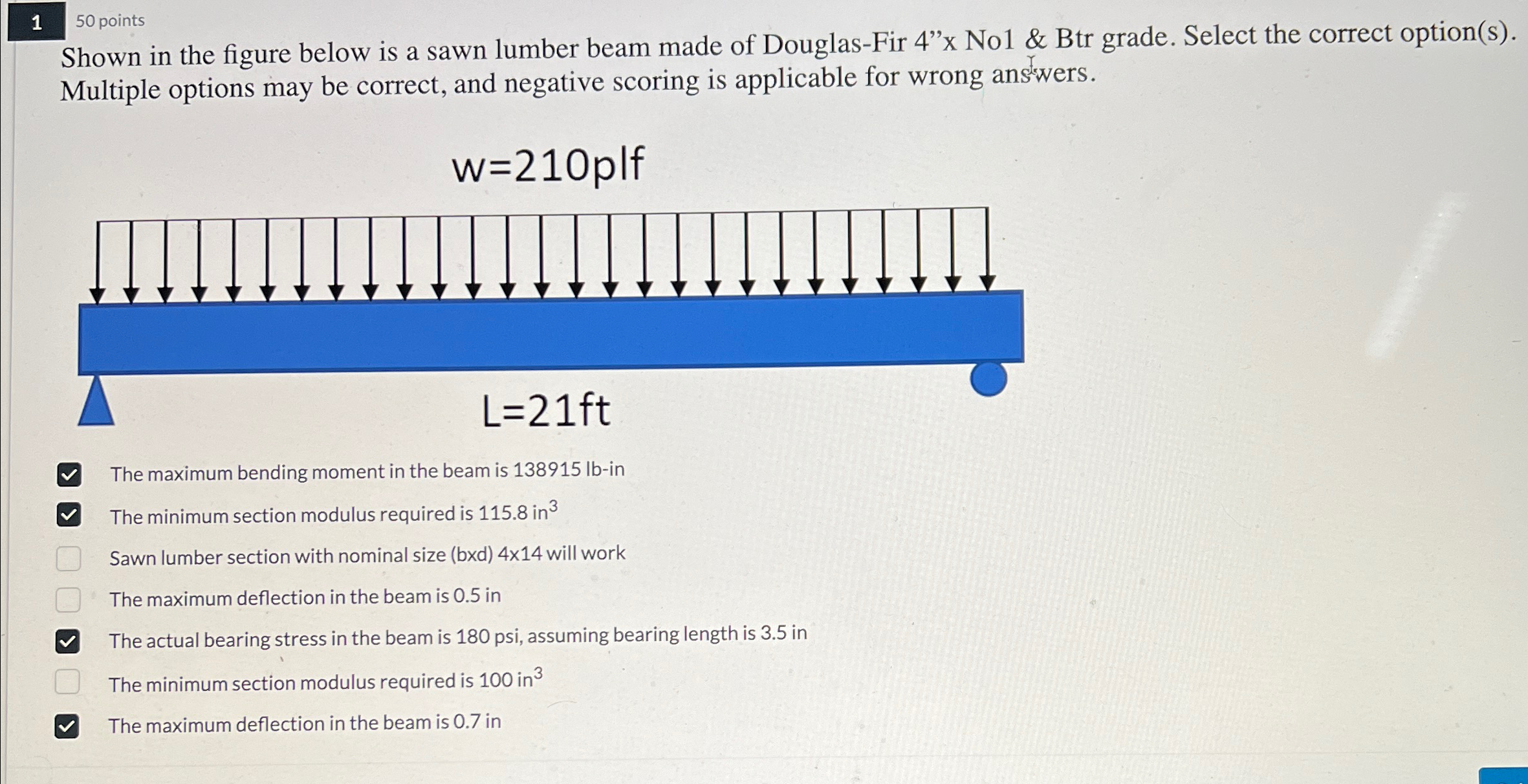1 5 0 points Shown in the figure below is a sawn