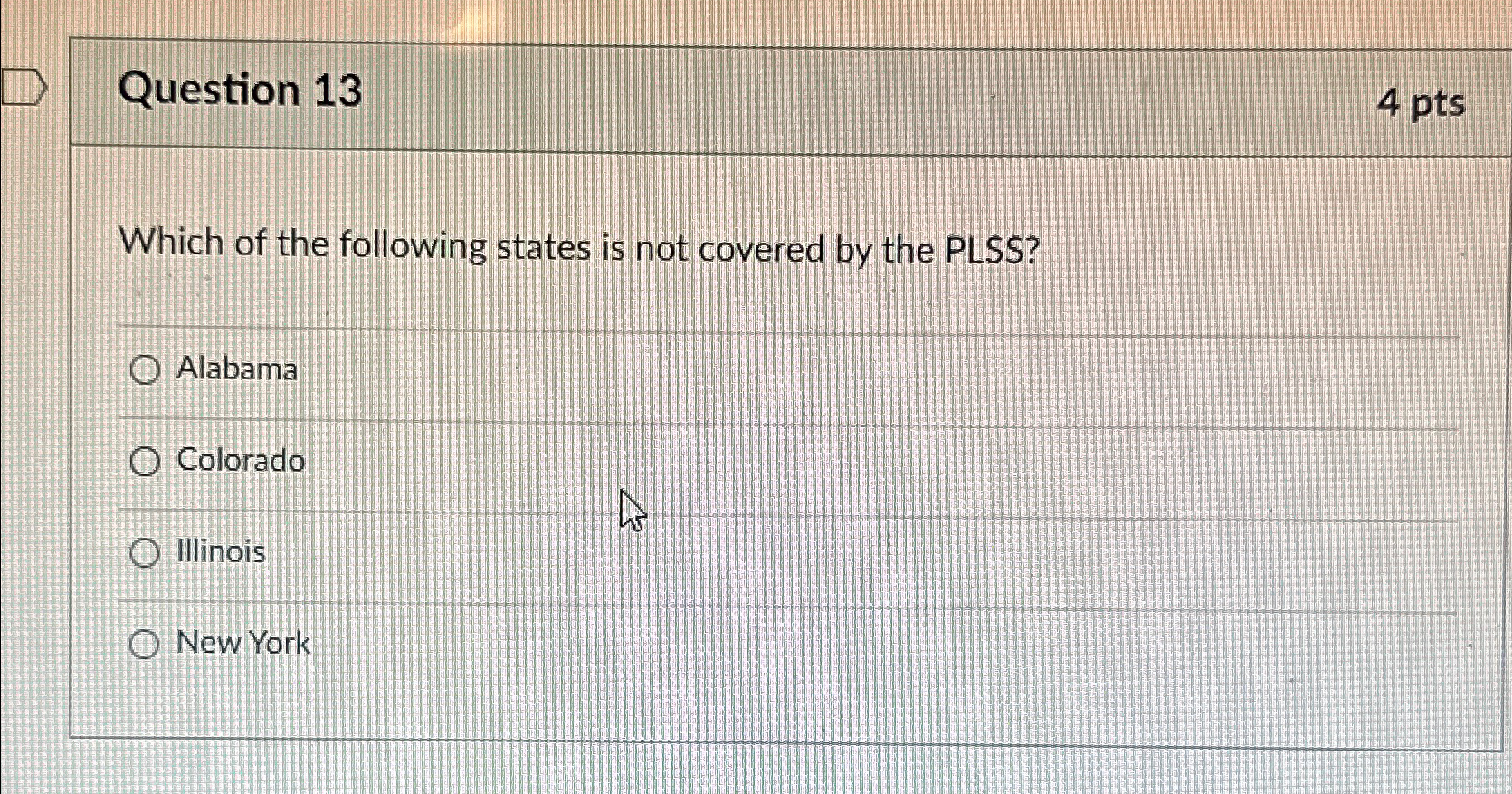 Question 1 3 4 p t s Which of the following