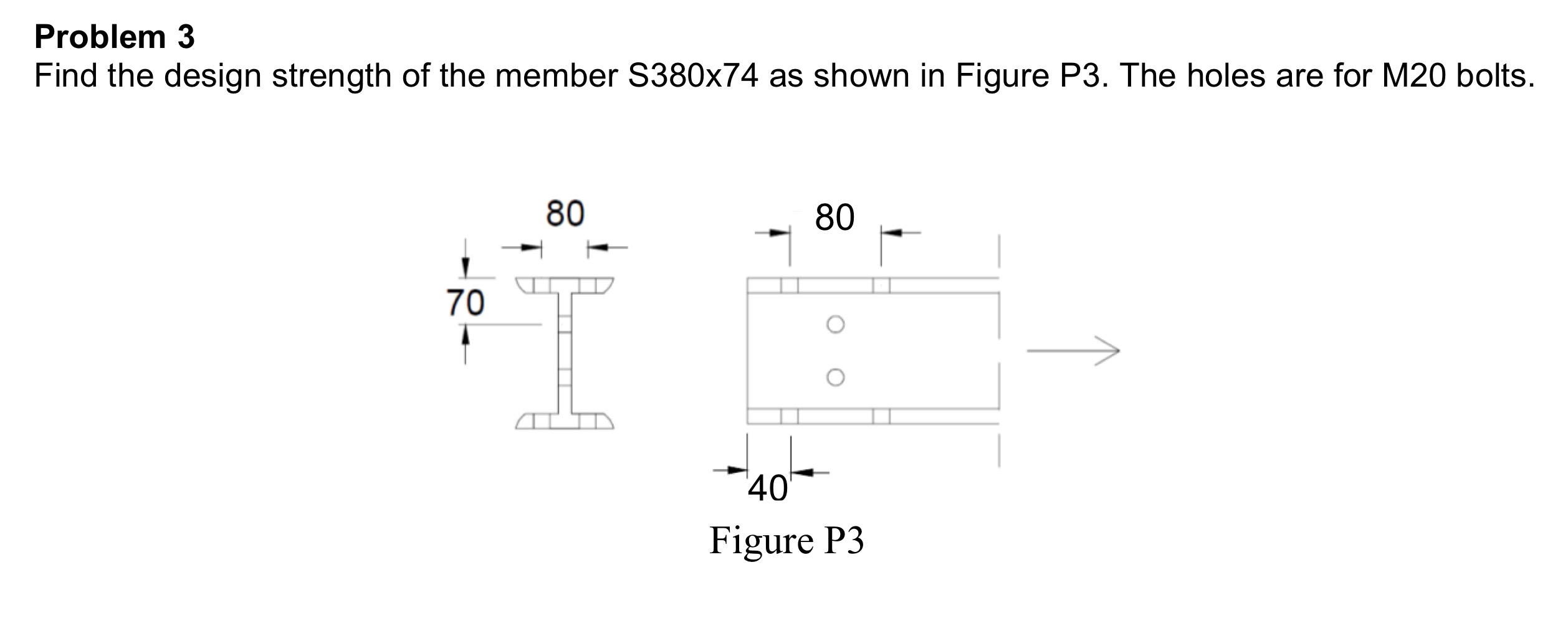Problem 2 Determine the effective net area for