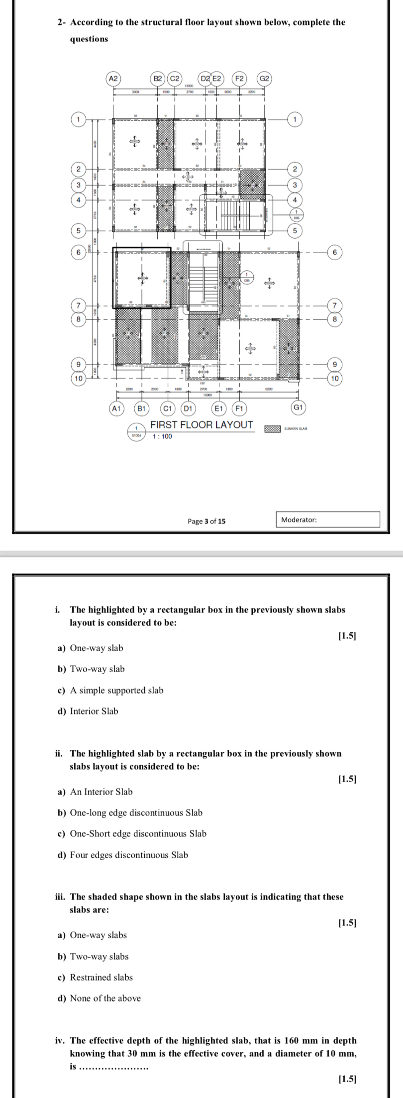 2 - According to the structural floor layout