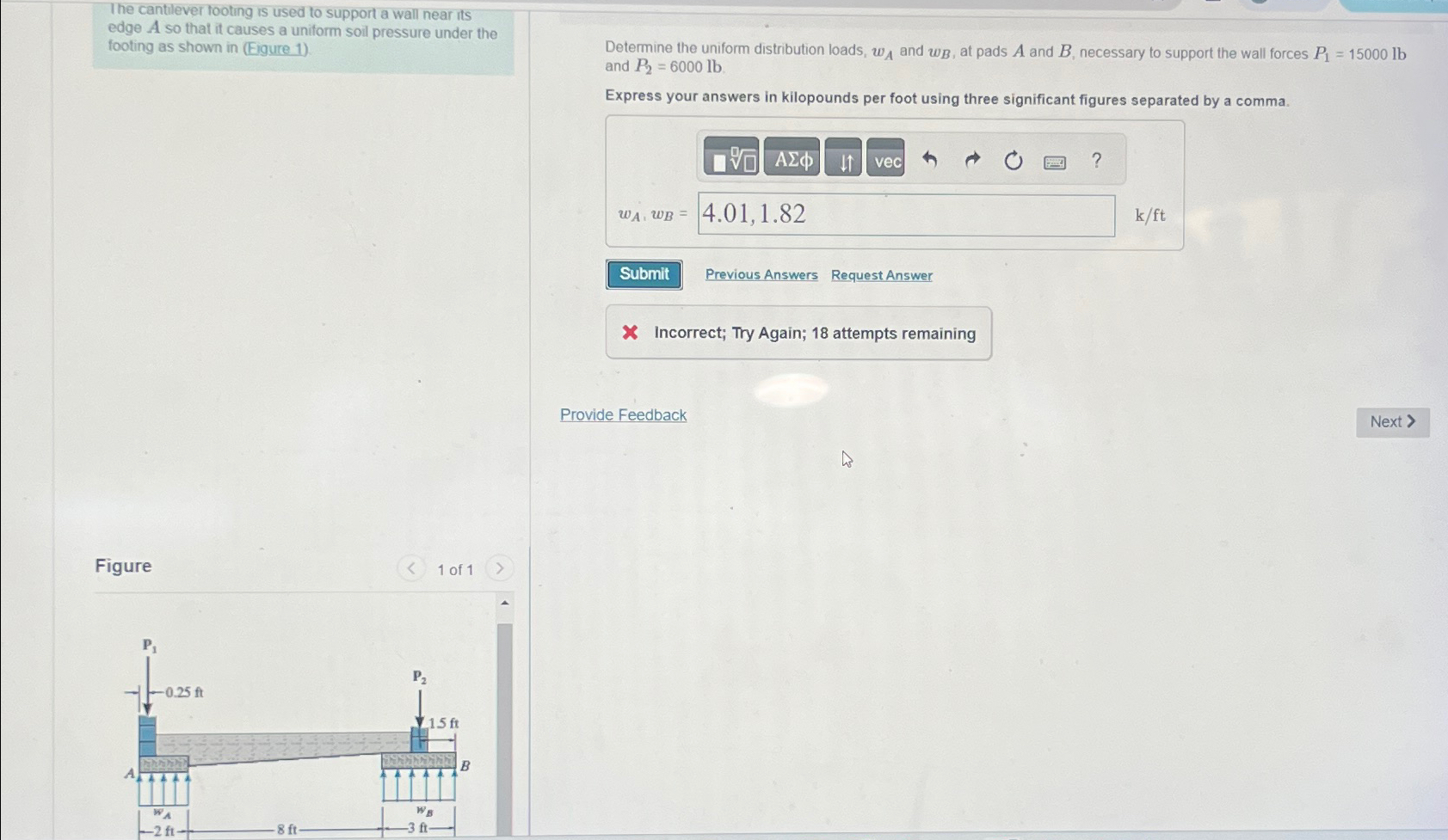 The cantilever tooting is used to support a wall