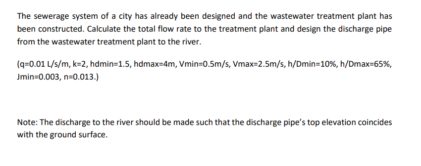 Question 3 . ( 2 5 pts ) The sewerage system of a