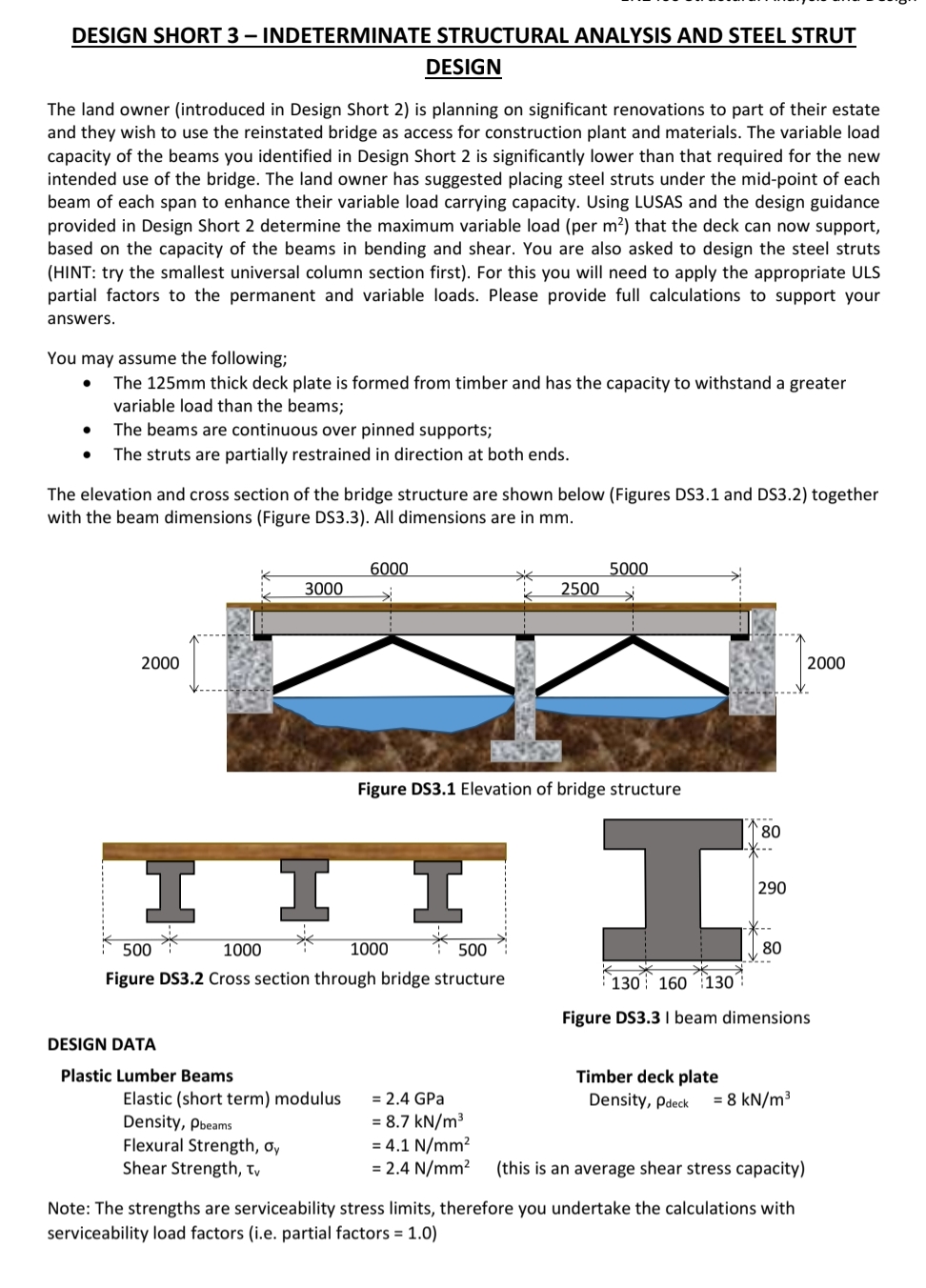 DESIGN SHORT 3 - INDETERMINATE STRUCTURAL