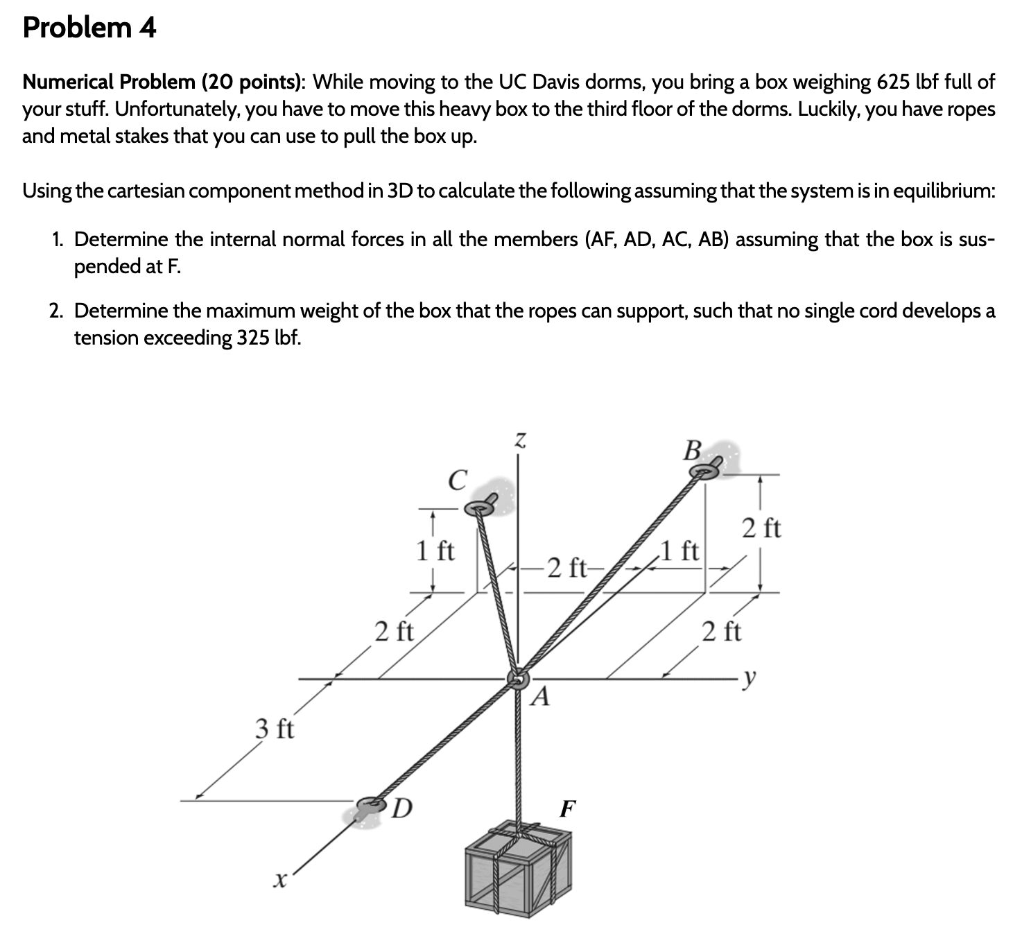 Problem 4 Numerical Problem ( 2 0 points ) :