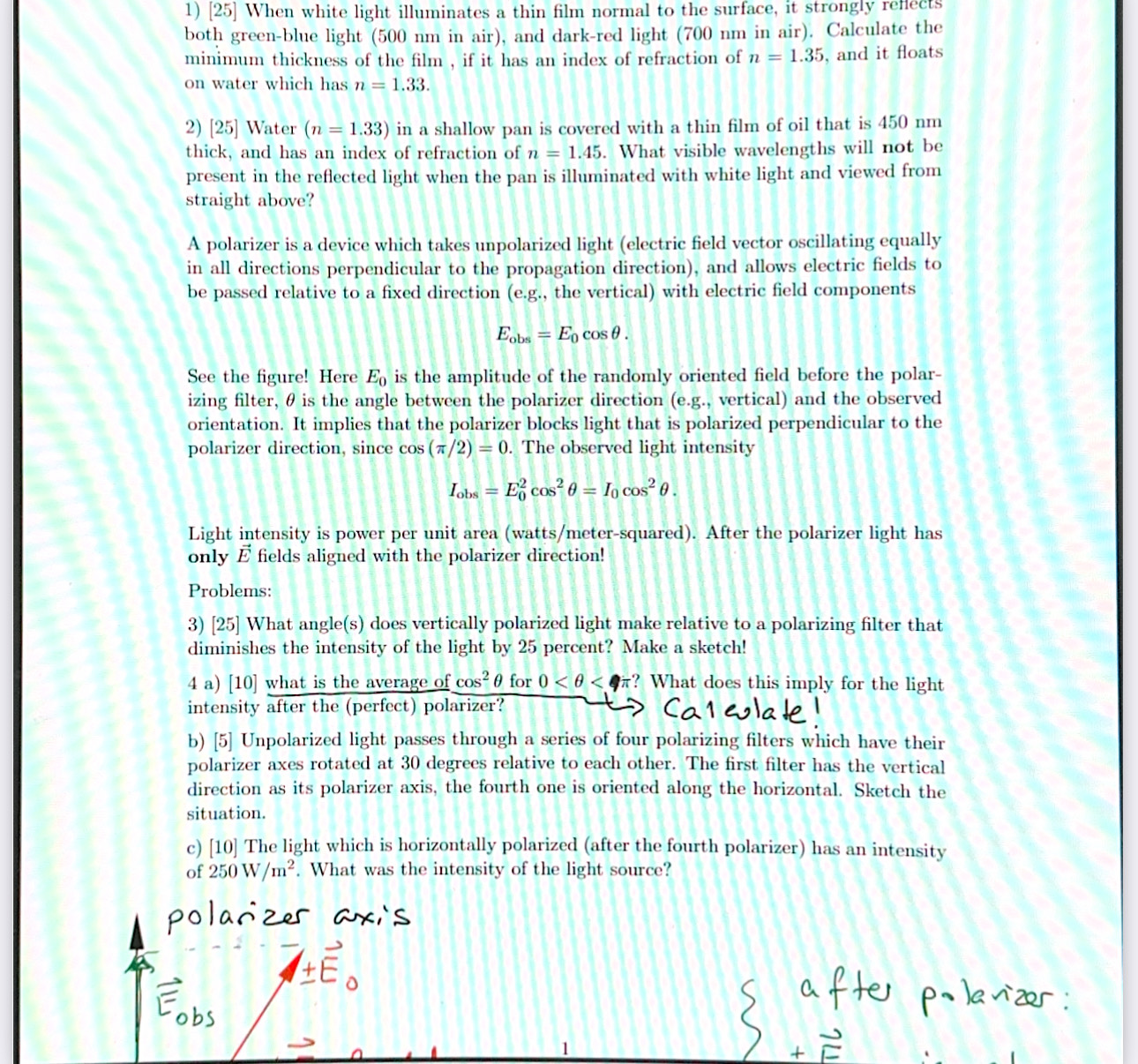 [ 2 5 ] When white light illuminates a thin film