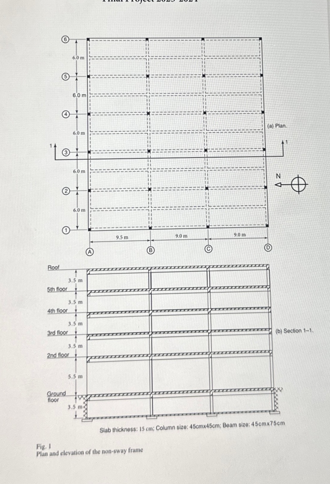 Figure 1 shows the elevation and main floor plan