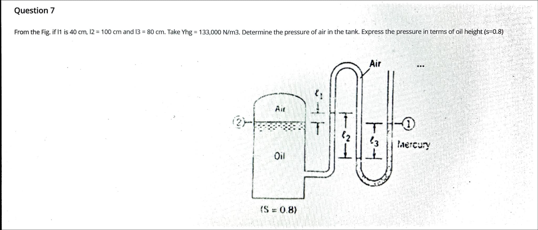 Question 7 From the Fig. if I 1 is 4 0 c m , I 2