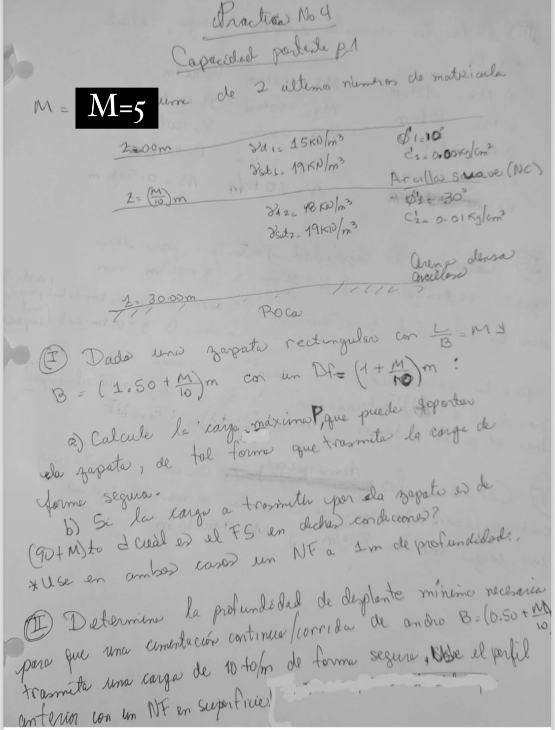 Praction No 4 Capacster pertele PA M = M = 5 ura