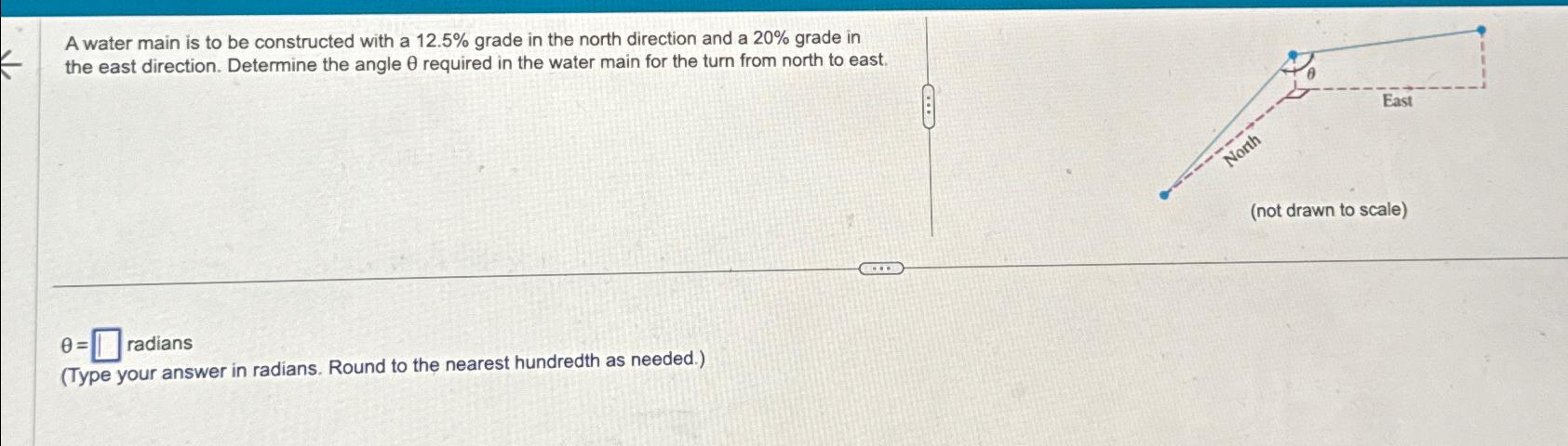 A water main is to be constructed with a 1 2 5 %
