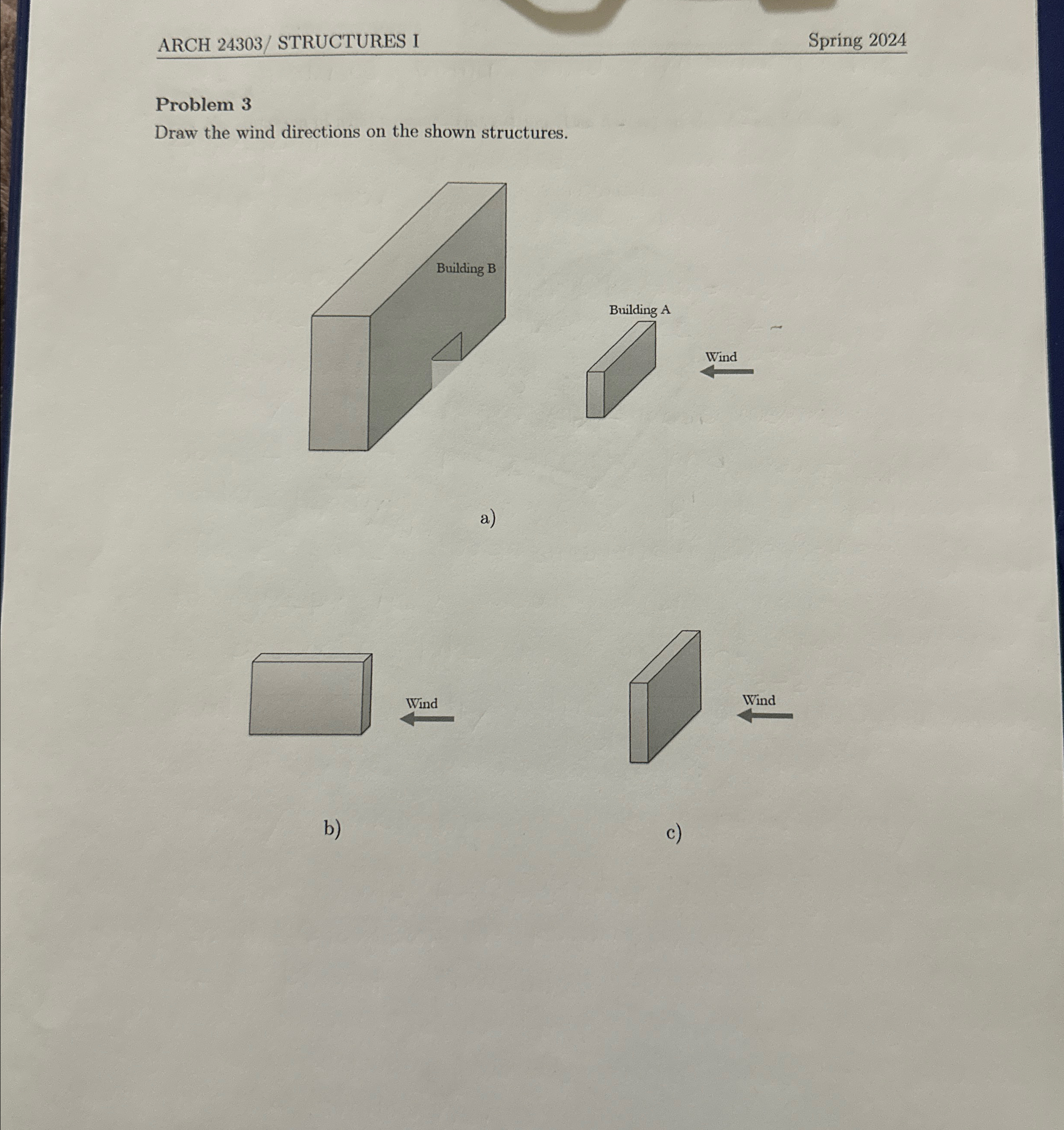ARCH 2 4 3 0 3 / STRUCTURES I Spring 2 0 2 4