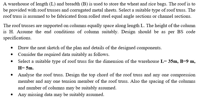 A warehouse of length ( L ) and breadth ( B ) is