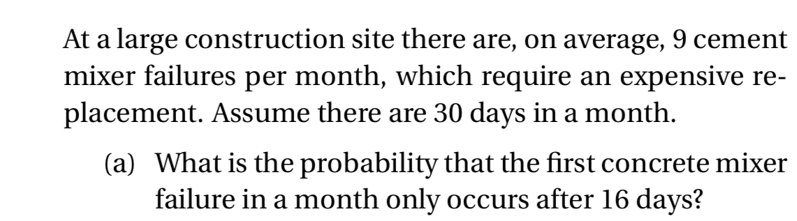 At a large construction site there are, on