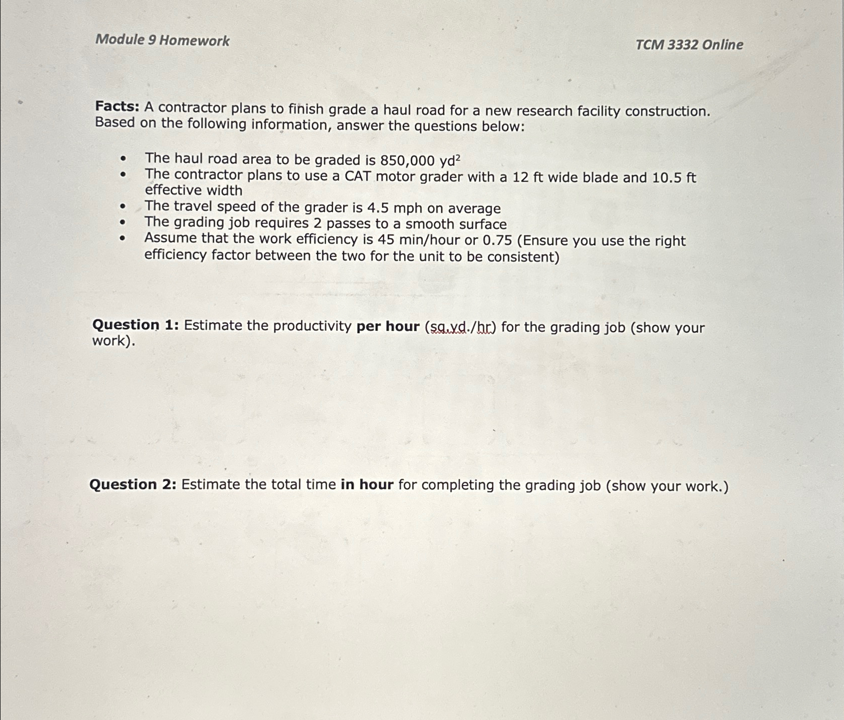 Module 9 Homework TCM 3 3 3 2 Online Facts: A