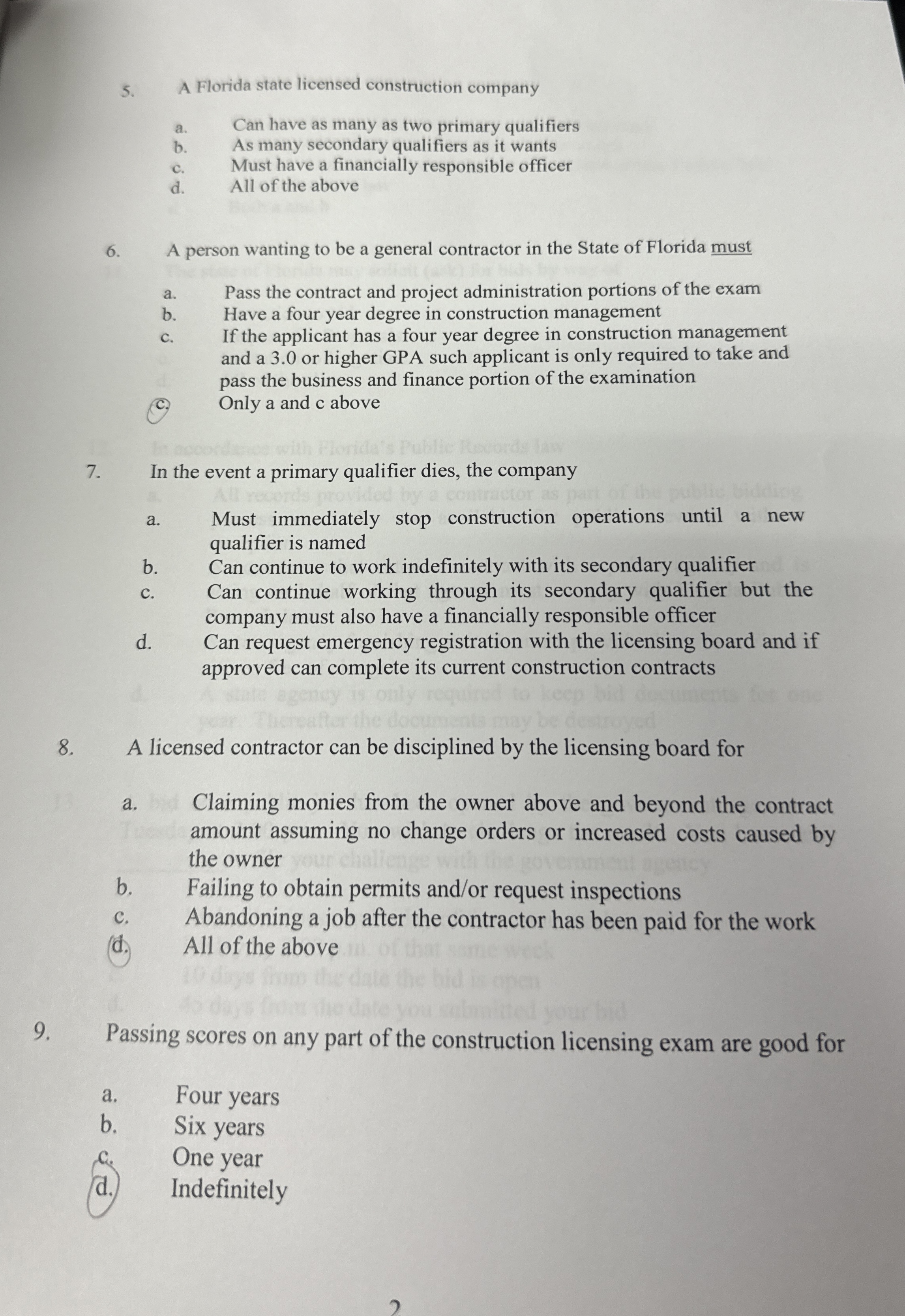 A Florida state licensed construction company a .