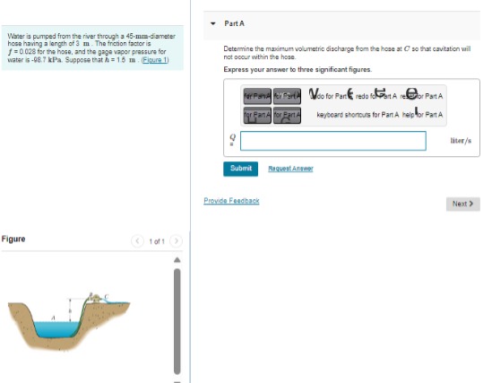 Water is pumped from the river through a 4 5 -