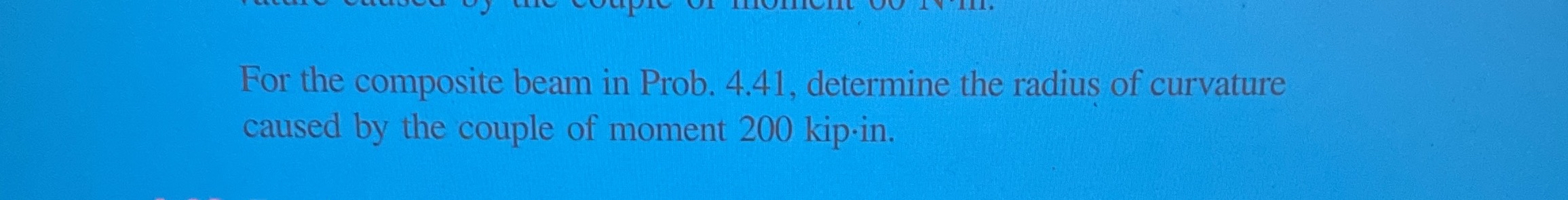 4 . 4 5 For the composite beam in Prob. 4 . 4 1 ,