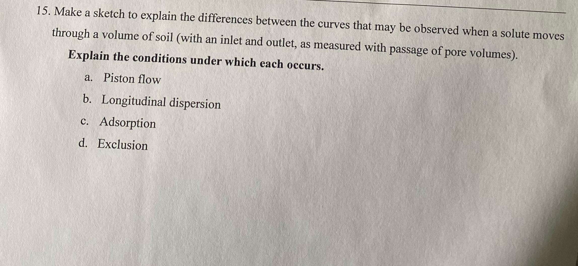 Make a sketch to explain the differences between