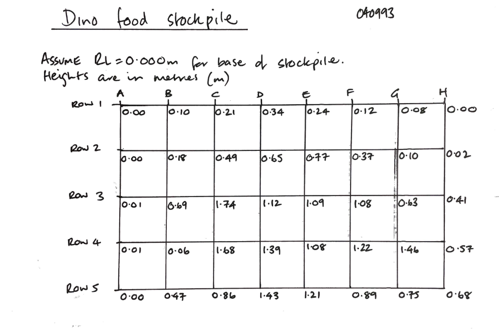 They have set out a 1 0 m by 1 0 m grid over an