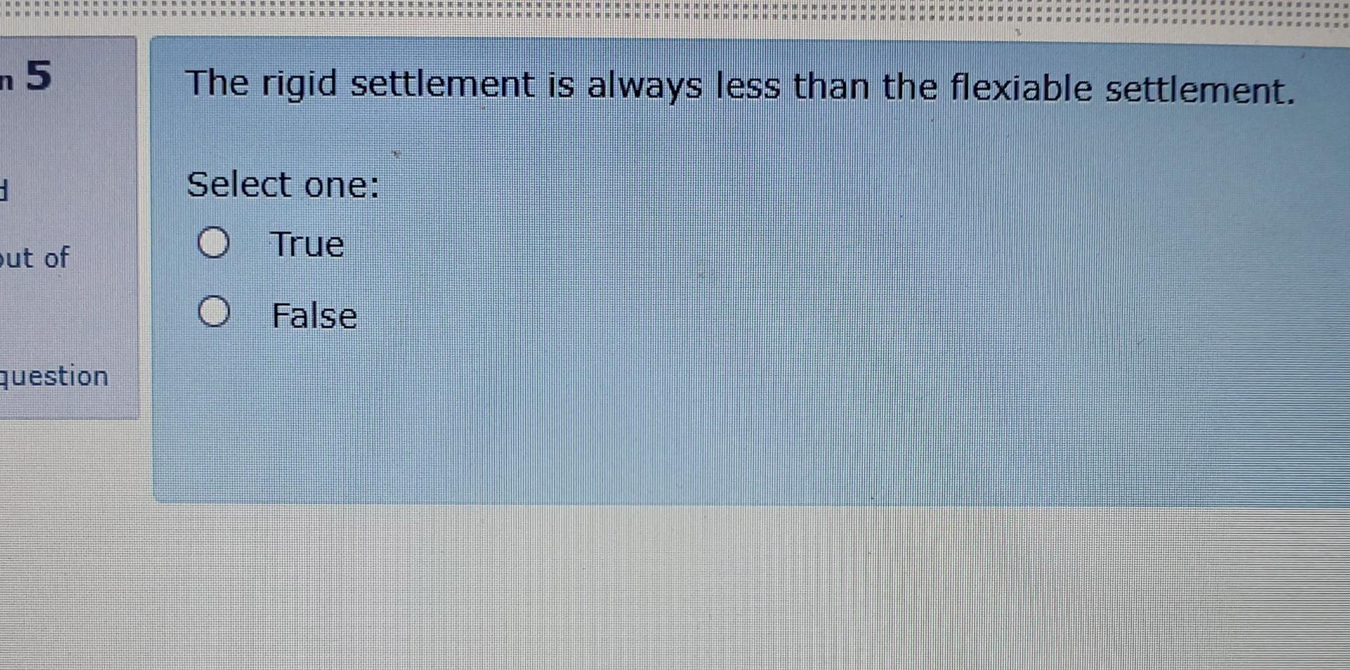 The rigid settlement is always less than the