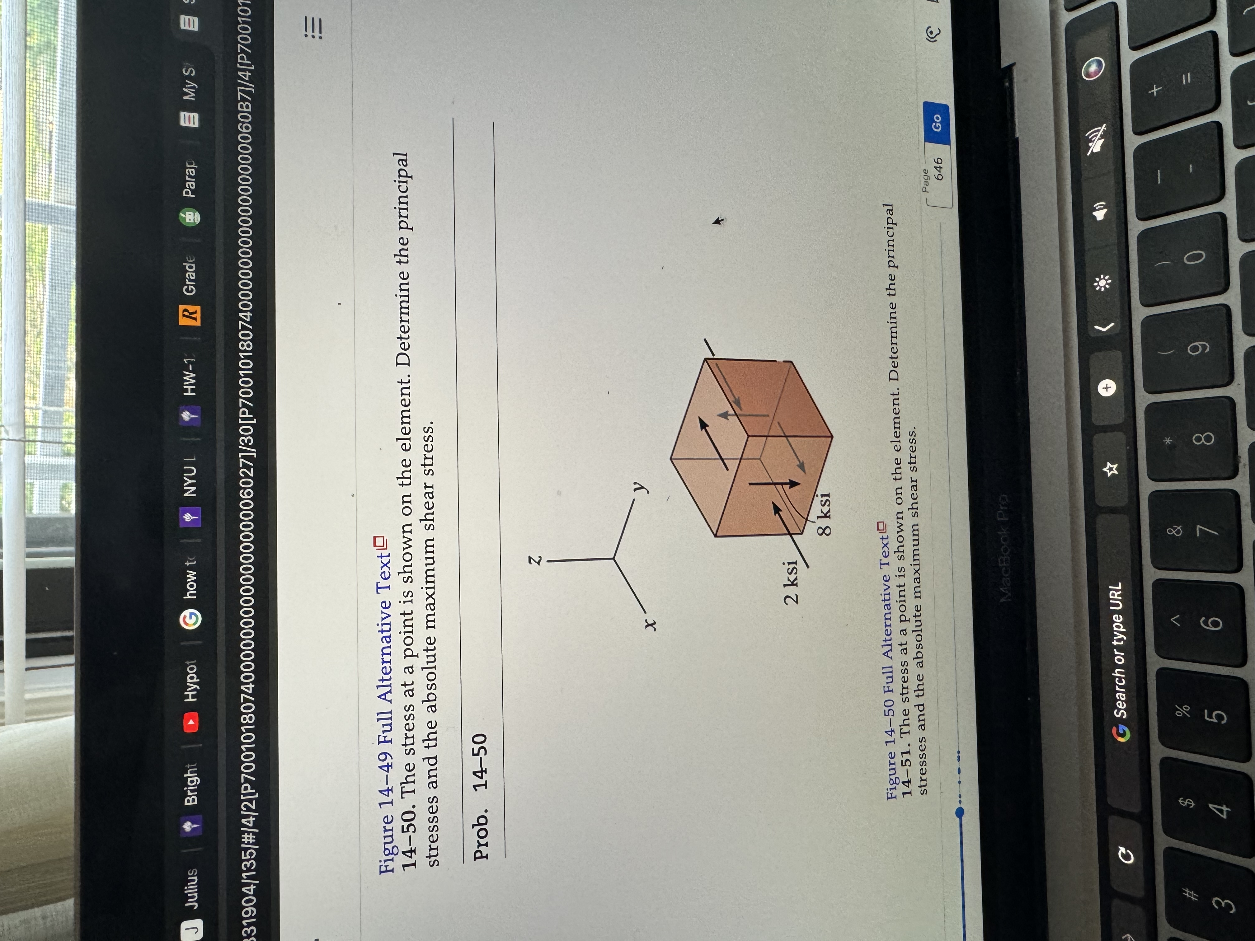 Jullius Bright Hypot how t NYU H W - 1 Grade