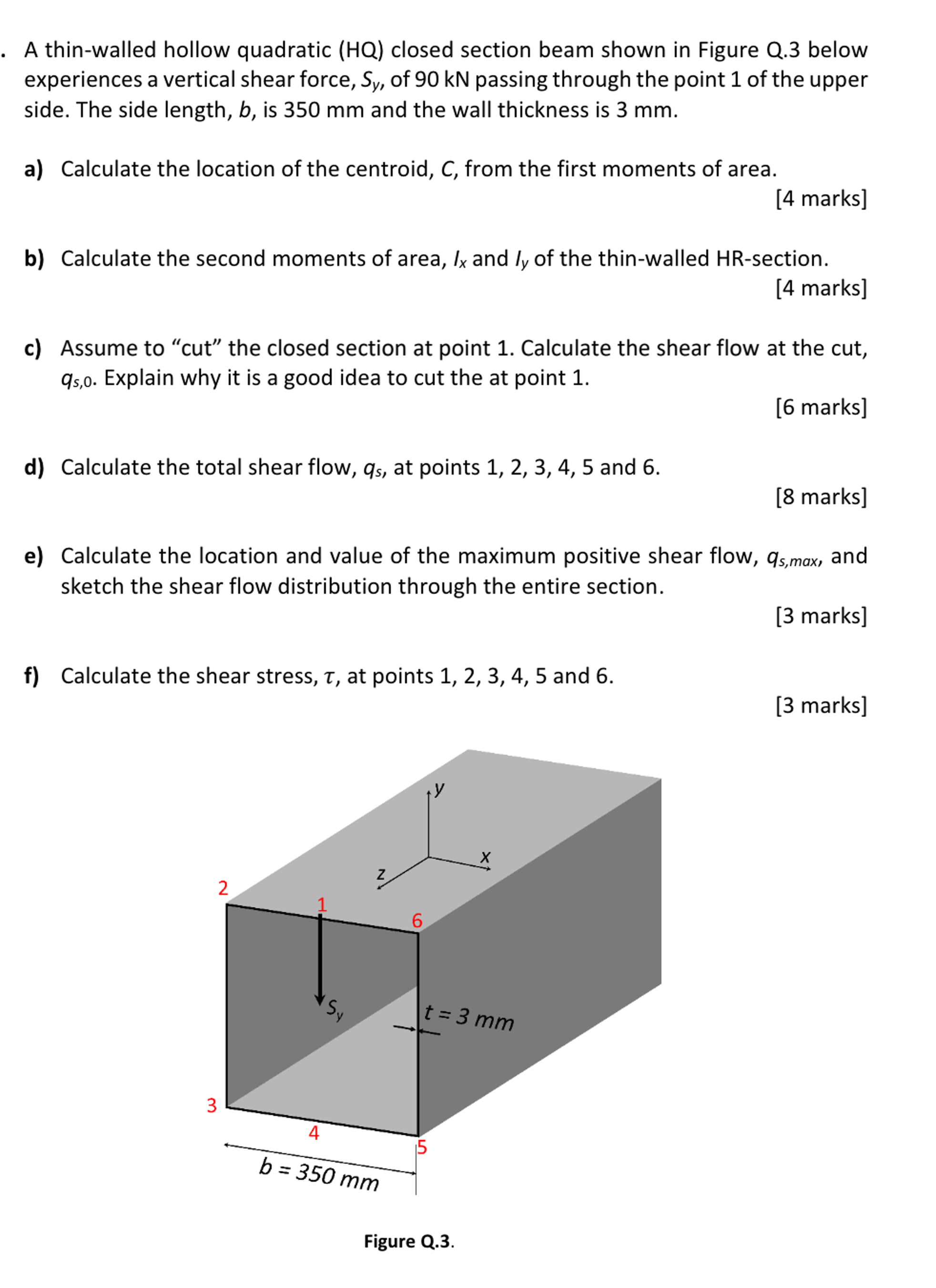 A thin - walled hollow quadratic ( HQ ) closed