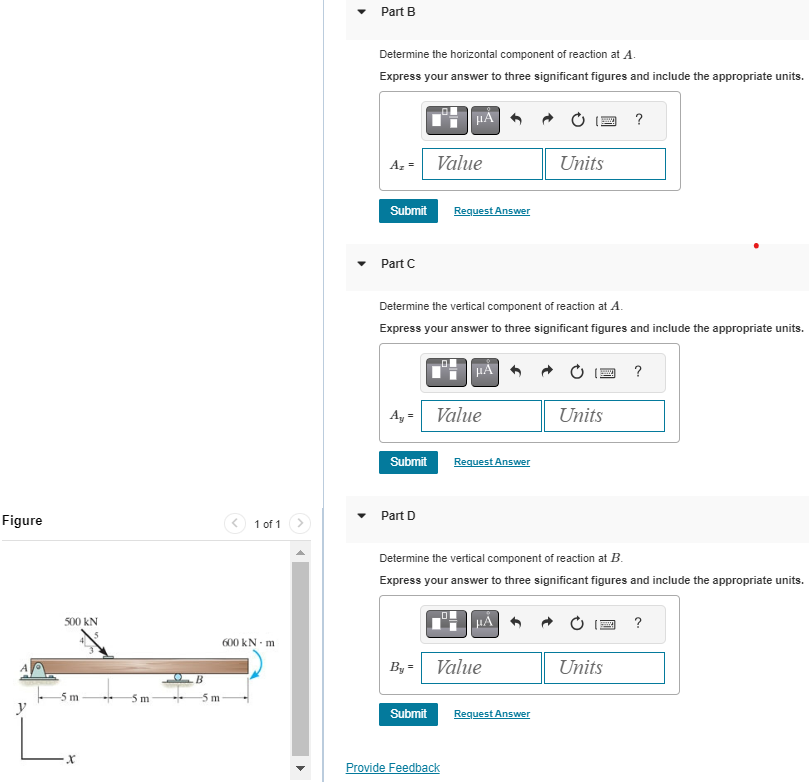 Part B Determine the horizontal component of