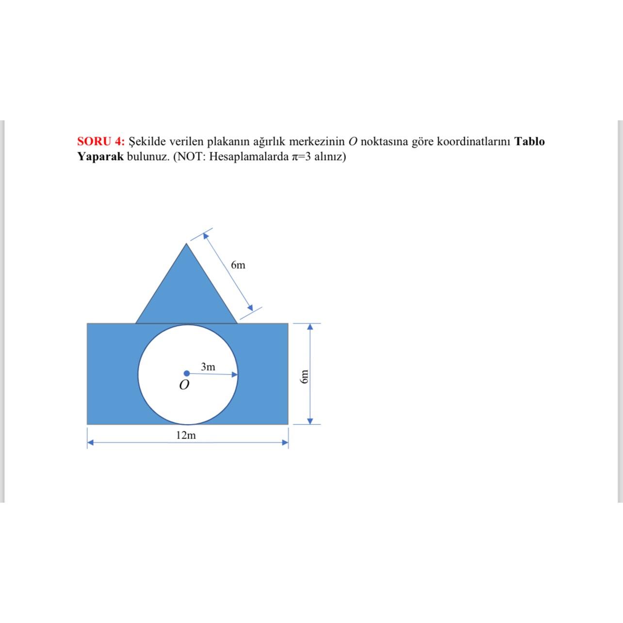 SORU 4 : ekilde verilen plakan n a rl k