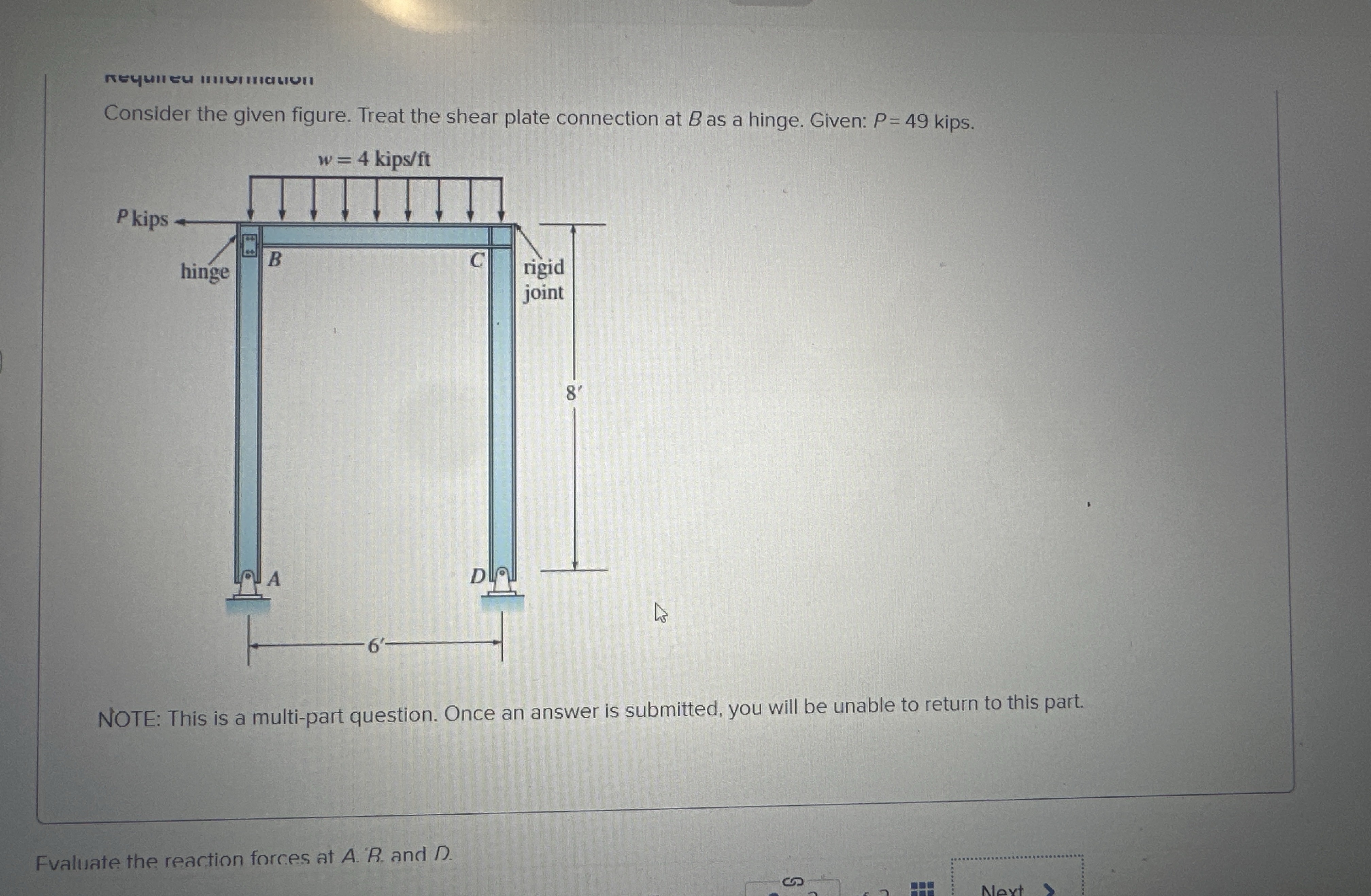 Consider the given figure. Treat the shear plate