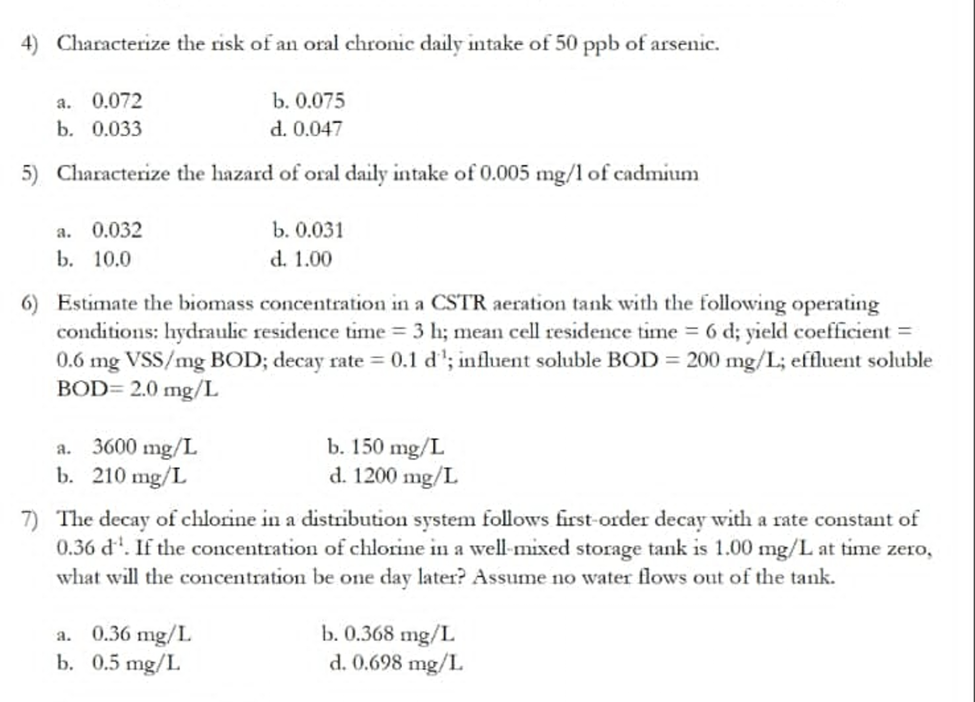 Characterize the risk of an oral chronic daily