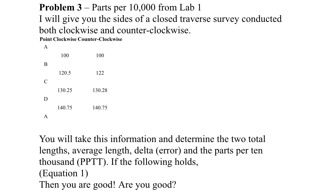 Problem 3 - Parts per 1 0 , 0 0 0 from Lab 1 I